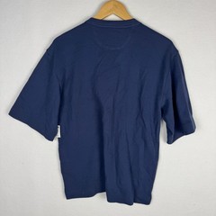 Mode of One Ottoman Tee Caspian Waters Blue Relaxed Fit Textured T-Shirt S NEW