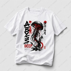 Deep Sea Jellyfish Tee, Abyss Ocean Graphic Shirt