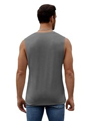 Mens Summer Beach Tank Top Tropical Hawaiian Palm Tree Print Sleeveless Shirts