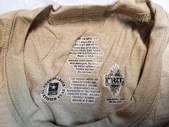 US Military ADS FLAME RESISTANT SHORT SLEEVE T-SHIRT TAN LARGE 8415-01-588-0772