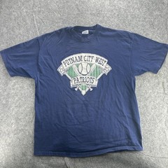 Putnam City West Patriots Shirt Mens 2XL Blue Baseball Team Hanes Beefy-T USA