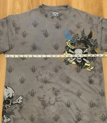 Brooklyn Xpress T Shirt Skeleton Sz M Cold Grey Tai Dai Scull