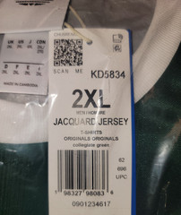 NEW MEN’S ADIDAS ORIGINALS TREFOIL JACQUARD SHIRT ~SIZE 2XL #KD5834 GREEN