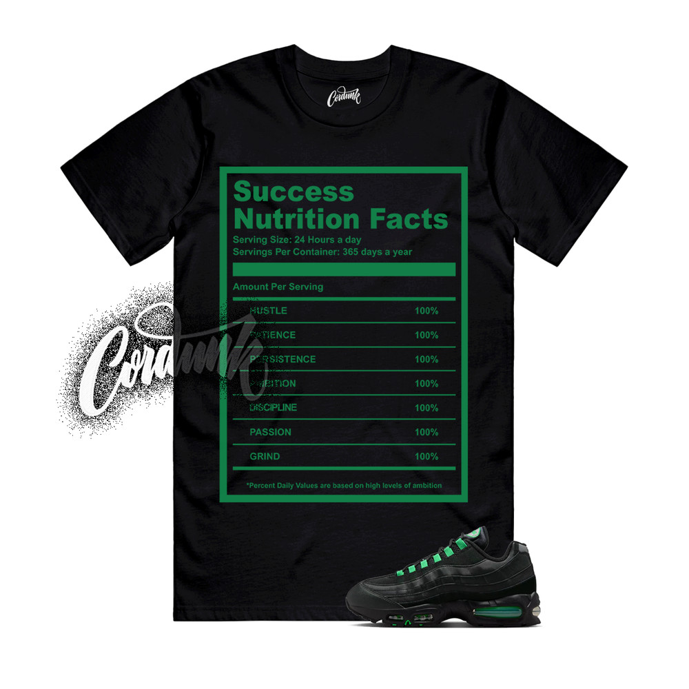 Air Max 95 Green Shock Big Bubble Black OG T Shirt Match Match SUCC