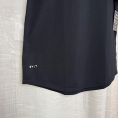 NWT BYLT Drop Cut Lux Curved Hem Athletic Fit Shirt Black Short Sleeve Men’s XL