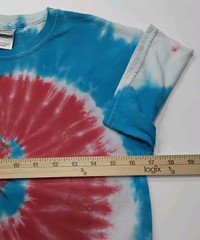 New Tie Dye Mens Small T-Shirt Red Blue Multicolor Summer Swirl Spiral