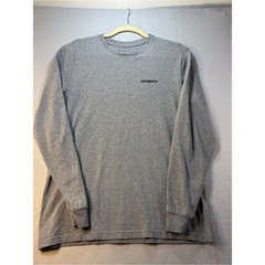 Patagonia Gray Long Sleeve Tee with Orange and Yellow Sunset Graphic