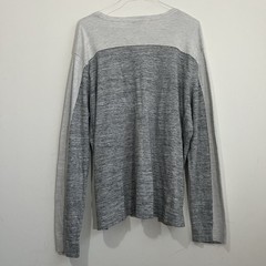 Vince Mens XXL Gray Sweater Tee Long Sleeve Cotton Cashmere Modal Lightweight *