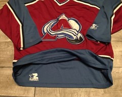 Vintage Starter Colorado Avalanche NHL Hockey Jersey Uniform Small Embroidered