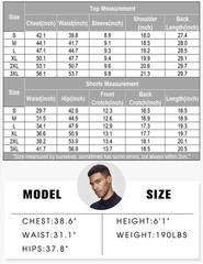 Men’s Tracksuit 2 Piece Polo Athletic Sweatsuit Zip Polo and Shorts Sets Shor…