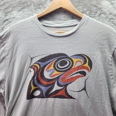Native Northwest Canada Pacific Northwest Indigenous Art Eagle Graphic T Shirt L