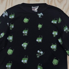 Vintage Invader Zim Thermal Shirt Mighty Fine Medium 2006 Hot Topic Y2K Cartoon