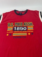 U.S. Polo Assn. Vintage Graphic T-Shirt, Red Ringer Tee, Men’s Size M