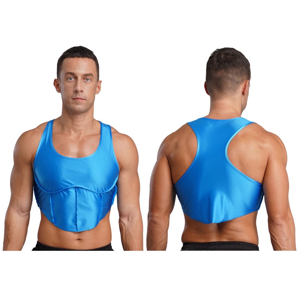 Men Lingerie High Elastic Bra Nightclub Tops Sports Vest U Neck T-shirt Bodycon