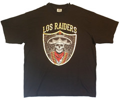 Pro Athletic Mens Black Short Sleeve Graphic T-Shirt Los Raiders Skeleton SZ 2XL