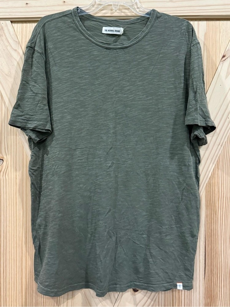 The Normal Brand Men’s Olive Green Crewneck T-Shirt