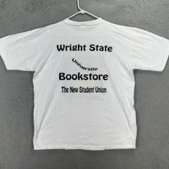 VINTAGE MV Sport T-Shirt Adult XL White Blue Single Stitch Tee Made In USA Mens