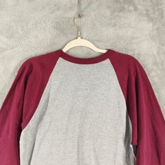 AUGUSTA Women Raglan T-shirt MEDIUM Two Tone Cotton Blend Knit Casual