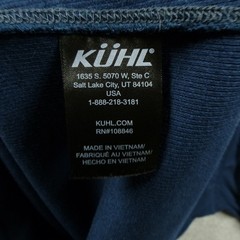 Kuhl Shirt Mens Large Blue Enticer Henley Long Sleeve UPF 50 Long Sleeve 7386