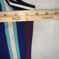 NYC Brooklyn Hooded Sleeveless T Shirt Medium Multicolor Striped Drawstring