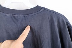 Vintage 90s Streetwear Mens Large Tall Thrashed Blank Pocket T-Shirt Navy Blue