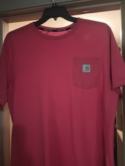 Carhartt Relaxed Fit Force Men’s Short Sleeve Red Tshirt – L