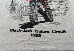 Men’s Small Vintage 1988 Black-Jack Enduro Circuit T-Shirt Single Stitch Used