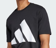 adidas Essentials Big Logo Cotton Tee T-Shirt Black White Mens Size M JE8945 New