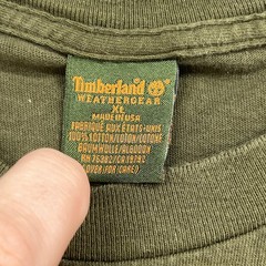 Timberland Weathergear T Shirt Mens XL Green Christmas Commandos Casual Y2K USA