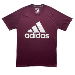 Adidas Men Ultimate Tee Shirt Mens Medium Climalite Maroon T-Shirt