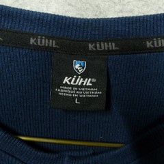 Kuhl Shirt Mens Large Blue Enticer Henley Long Sleeve UPF 50 Long Sleeve 7386