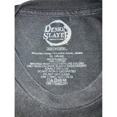 Demon Slayer Graphic T-Shirt Men XL Black Tanjiro Nezuko Anime Tee Goth Emo