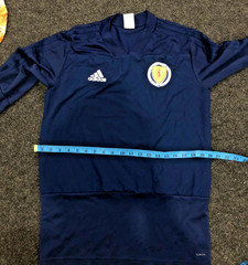 Adidas Scotland Football Training Jersey Mens Long Sleeve Navy Blue Climalite