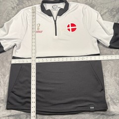 Outerstuff FIFA World Cup Qatar 2022 Denmark 1/4 Zip Shirt Mens White Gray Large