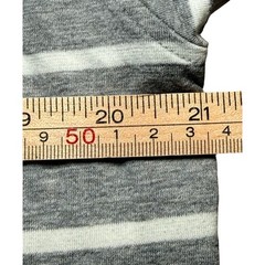 Peter Millar Collection Mens M Grey White Striped Cotton Blend Crew Neck T-Shirt