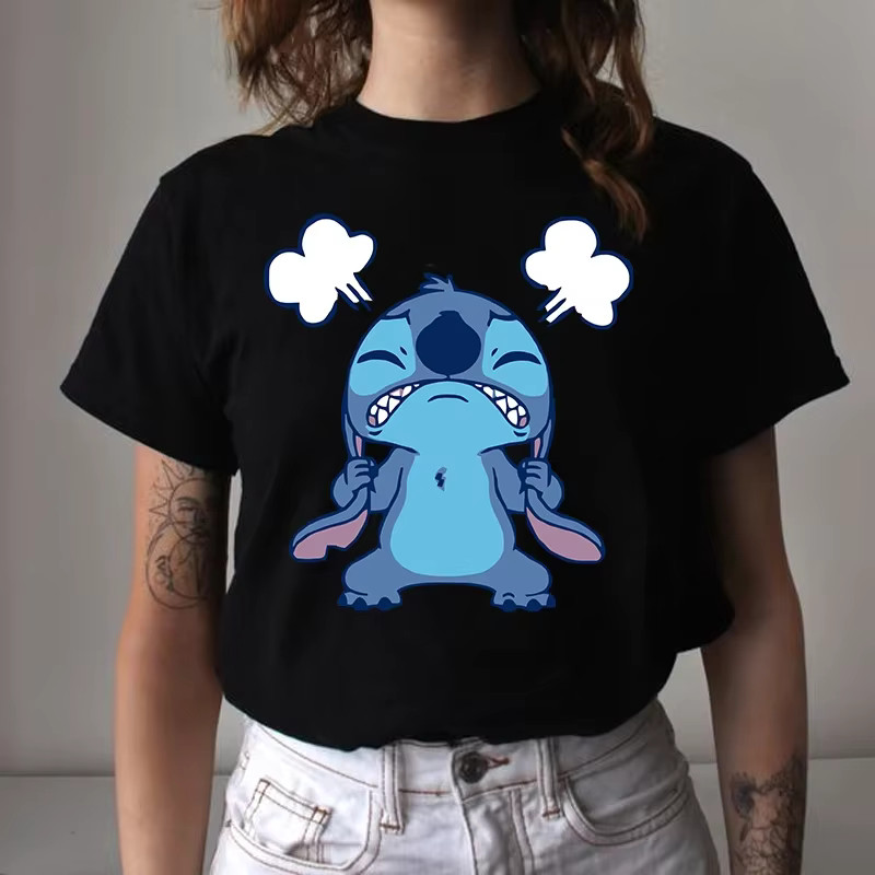 Disney Cute Stitch Angry T-Shirt Men Women Unisex 14