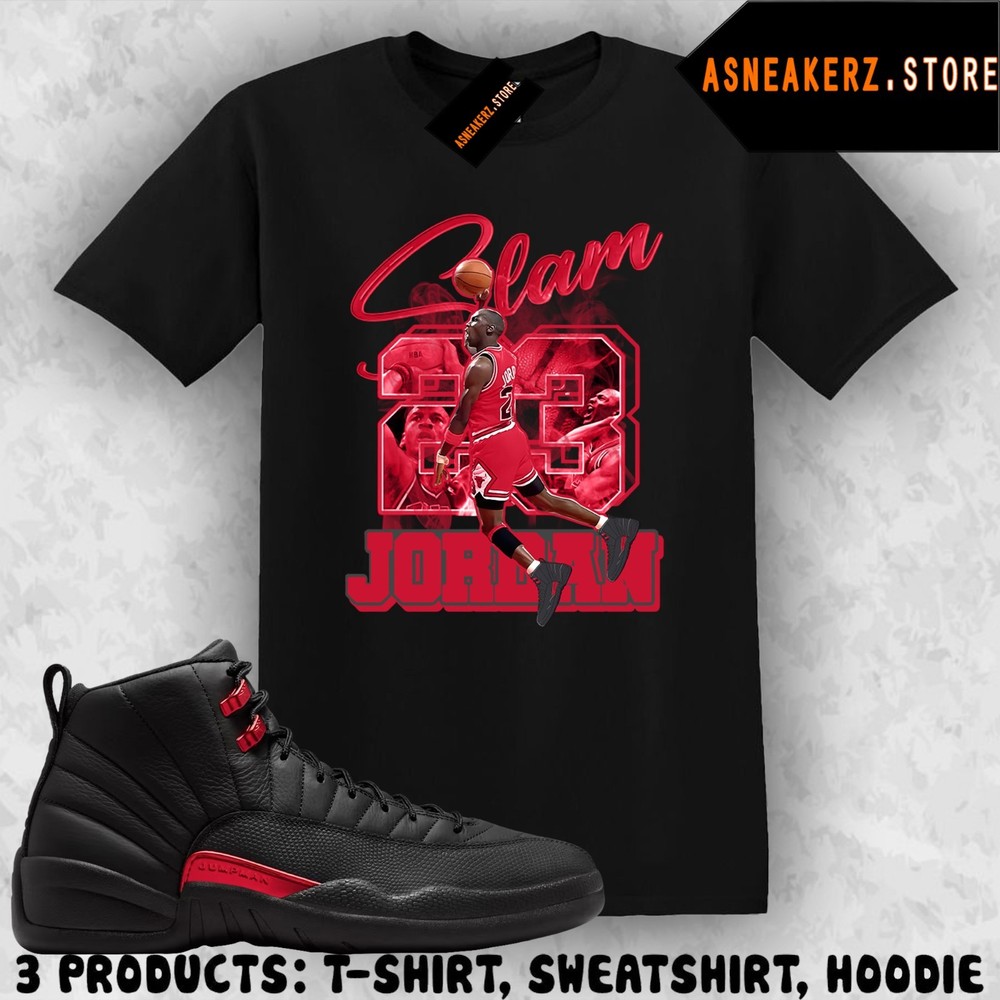 Shirt To Match AJ 12 Bloodline 2026 Sneaker Matching Tee MJ Icon 23 Slam T-Shirt