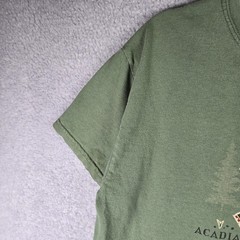 Acadia National Park T Shirt Mens Medium Green Nature Outdoors Hiking Animals