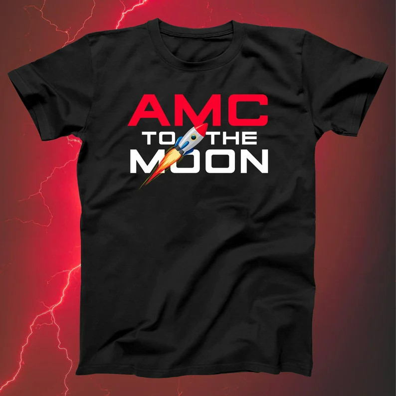 AMC To The Moon Tshirt, Rocket Stock Investor T Shirt