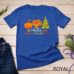 Holiday Happy HallowThanksMas Christmas Halloween Family Unisex T-shirt