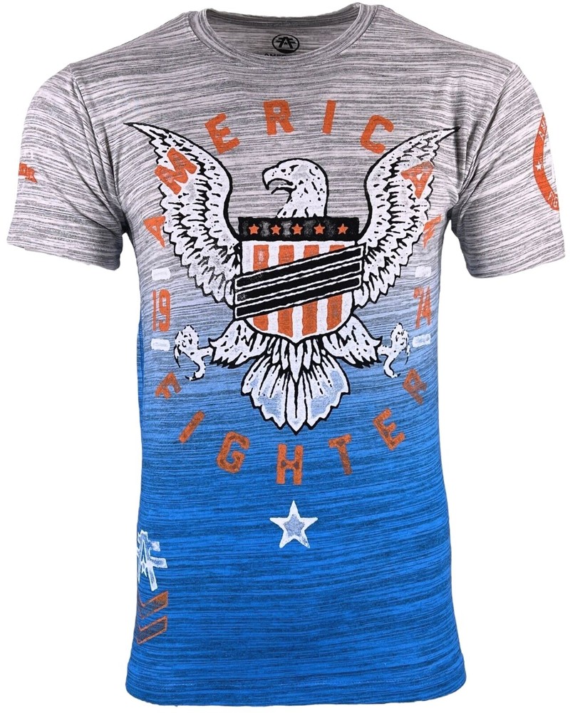 American Fighter Men’s T-shirt VANDERPAINT Crew neck Athletic Eagle MMA