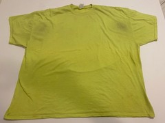 Gildan Blank Neon Yellow T-Shirt Mens 4XL Short Sleeve Crew Neck Cotton Blend