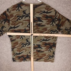 Polo Ralph Lauren Shirt Men XL Green Camo Thermal Waffle Knit Camouflage Hunting
