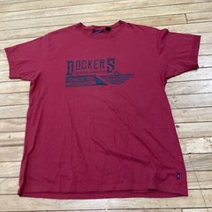 Dockers Khakis T Shirt Men XL Red Retro Laundry Finish Vtg 90s Spellout Tee XL
