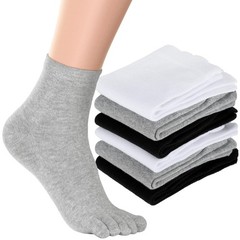6 Pairs Women Toe Socks Cotton Breathable Compression Crew Five Toe…