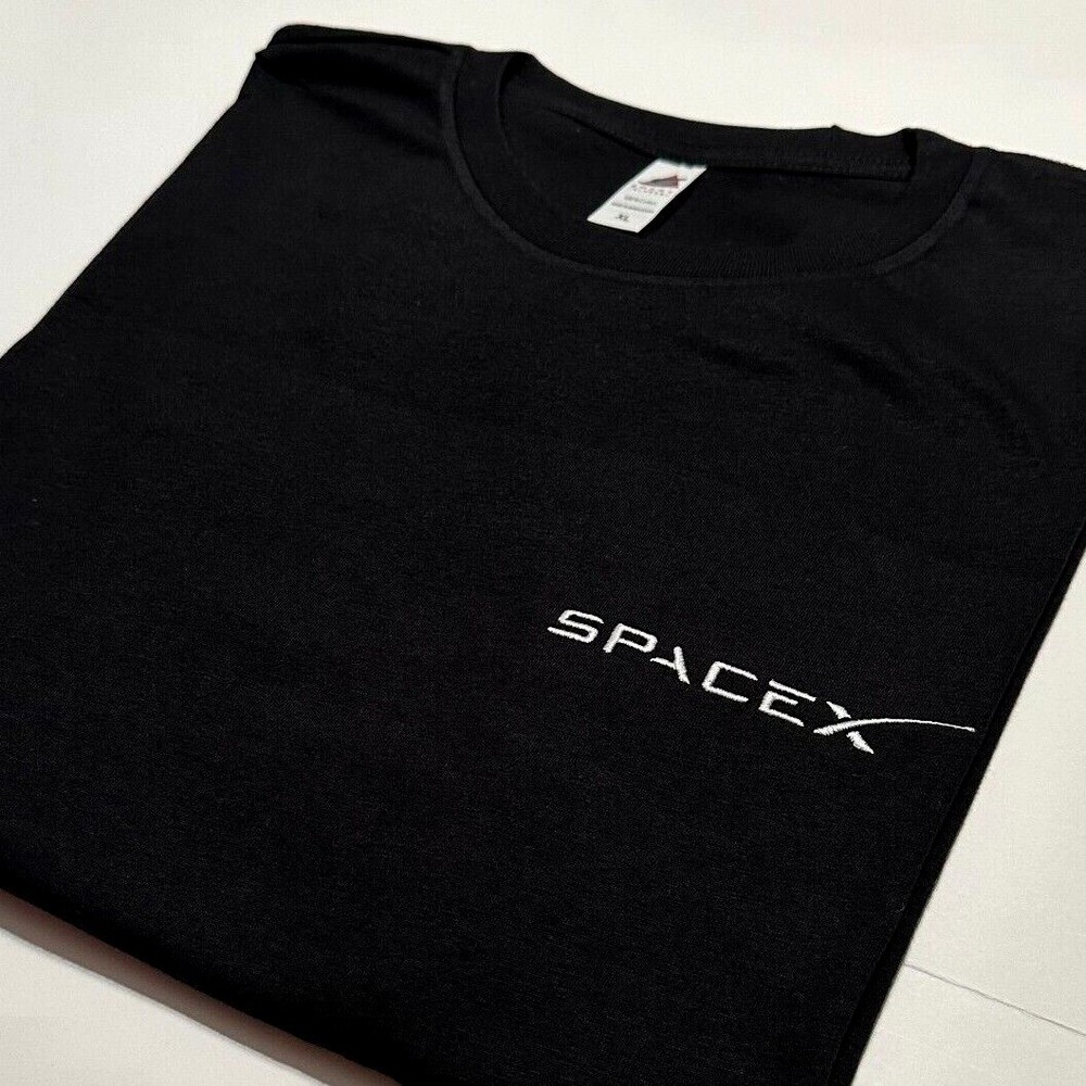 SpaceX Embroidered Shirt NASA Elon Musk Tesla Space X Embroidery StarShip BFR