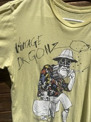 Vtg Style Dr. Gonzo Ralph Steadman Fear & Loathing In Las Vegas Shirt Yellow L