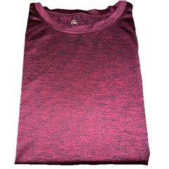 Real Essentials Men’s Active T-Shirt Burgundy Heather Short Sleeve Size Large