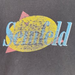 VTG 90s Seinfeld T Shirt Mens XL Black Fade Promo Single Stitch USA Thin Cotton