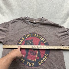 Ban The Fascist Save The Books Shirt M/L Vintage Wash 1984 Karl Marx Communism